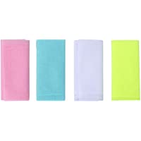 Frcolor 4 piezas de toalla de baño de nailon exfoliante largo paño suave de lavado ducha Scrub cuerpo (rosa amarillo…